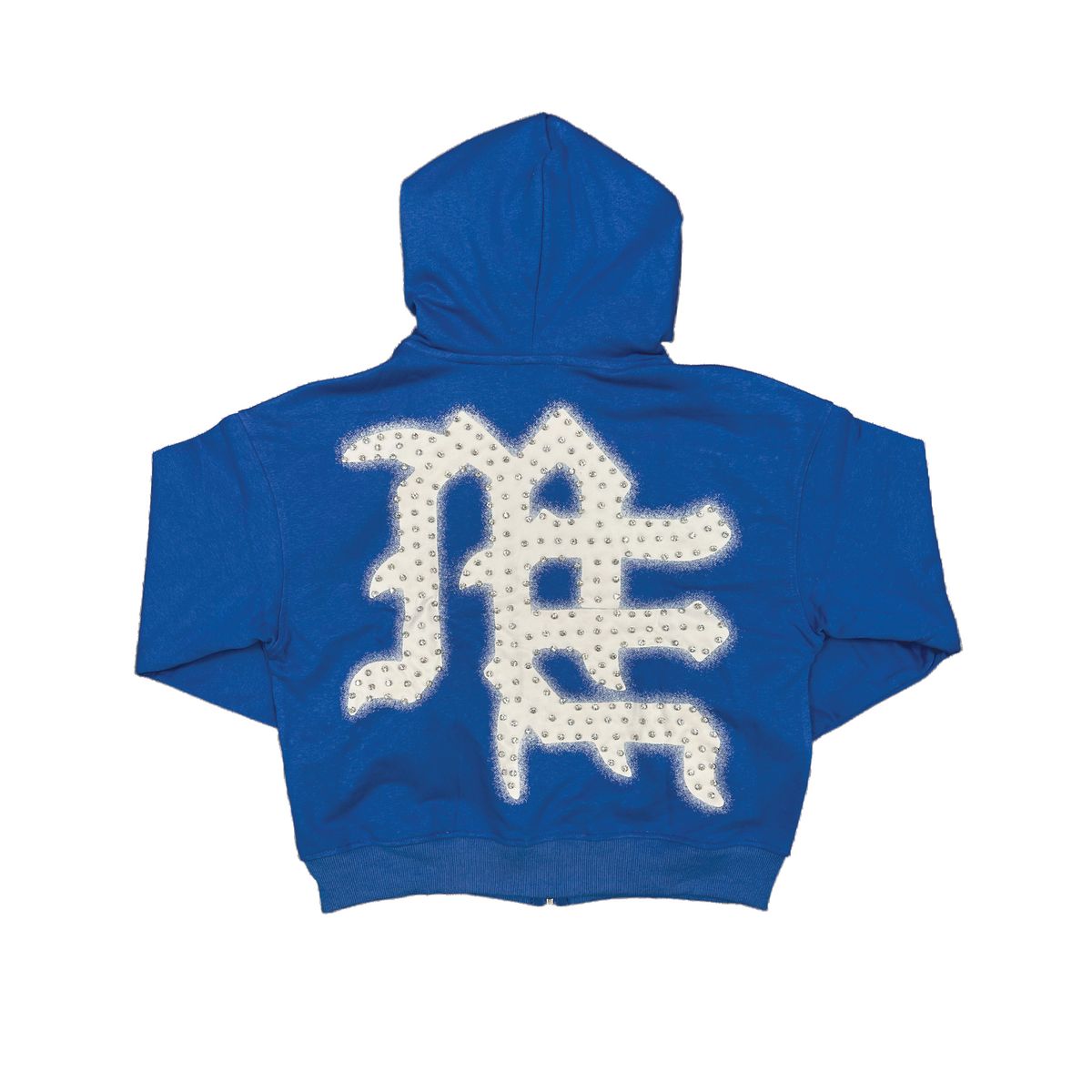 Mixed Emotion Blue 'END' Rhinestone Hoodie