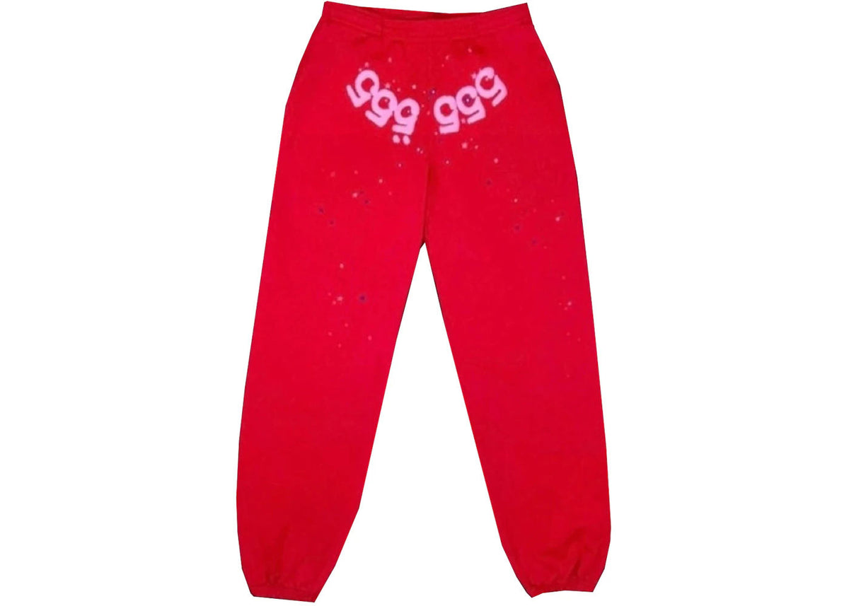 Sp5der Worldwide Red Angel Number 555 Sweatpants Red - Pre-Owned