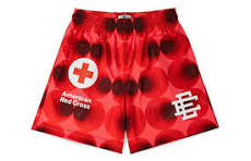 Eric Emanuel Shorts Red Cross Red White