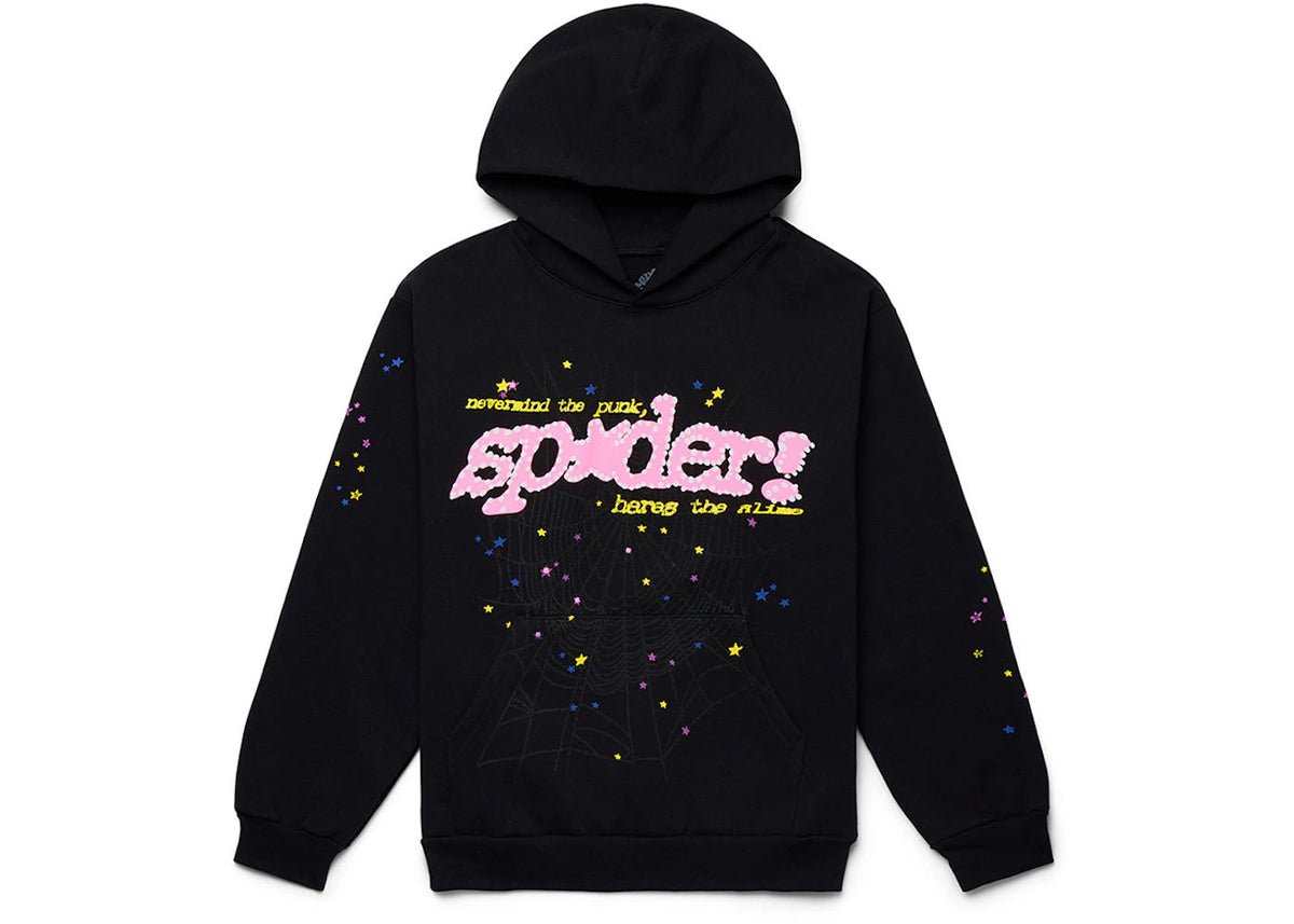 Sp5der P*NK V2 Hoodie Black - Pre-Owned