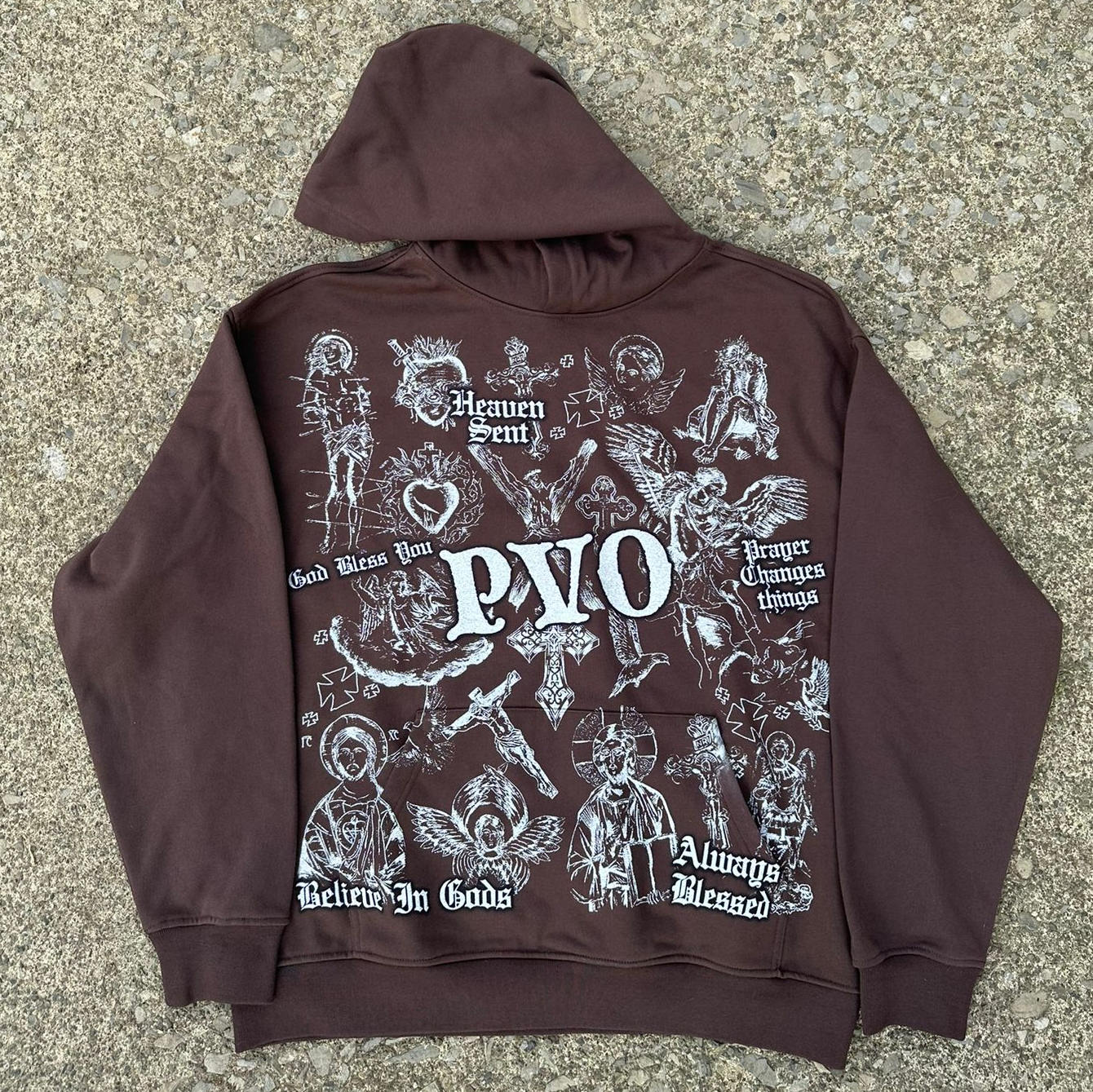 PVO Apparel B.I.G Hoodie Mocha (Brown)