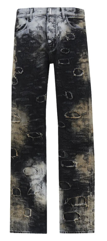 Givenchy Straight Fit 5 Pocket Trousers 'Black/Beige'