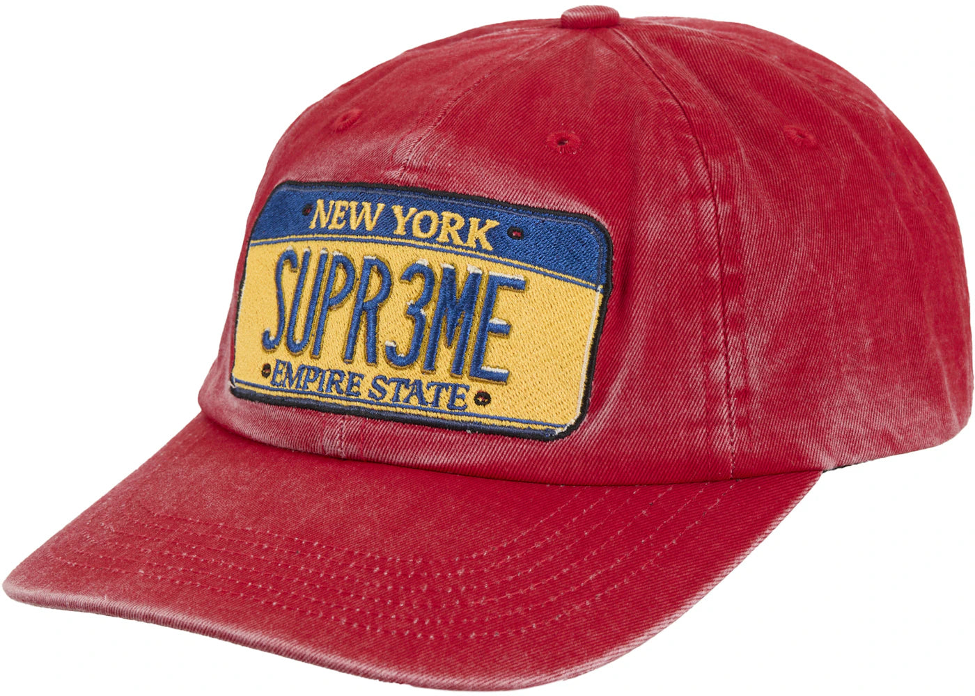 Supreme License Plate 6-Panel (FW25) Red