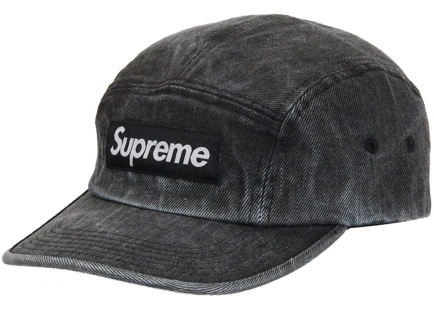Supreme Coated Denim Camp Cap Black (SS24)