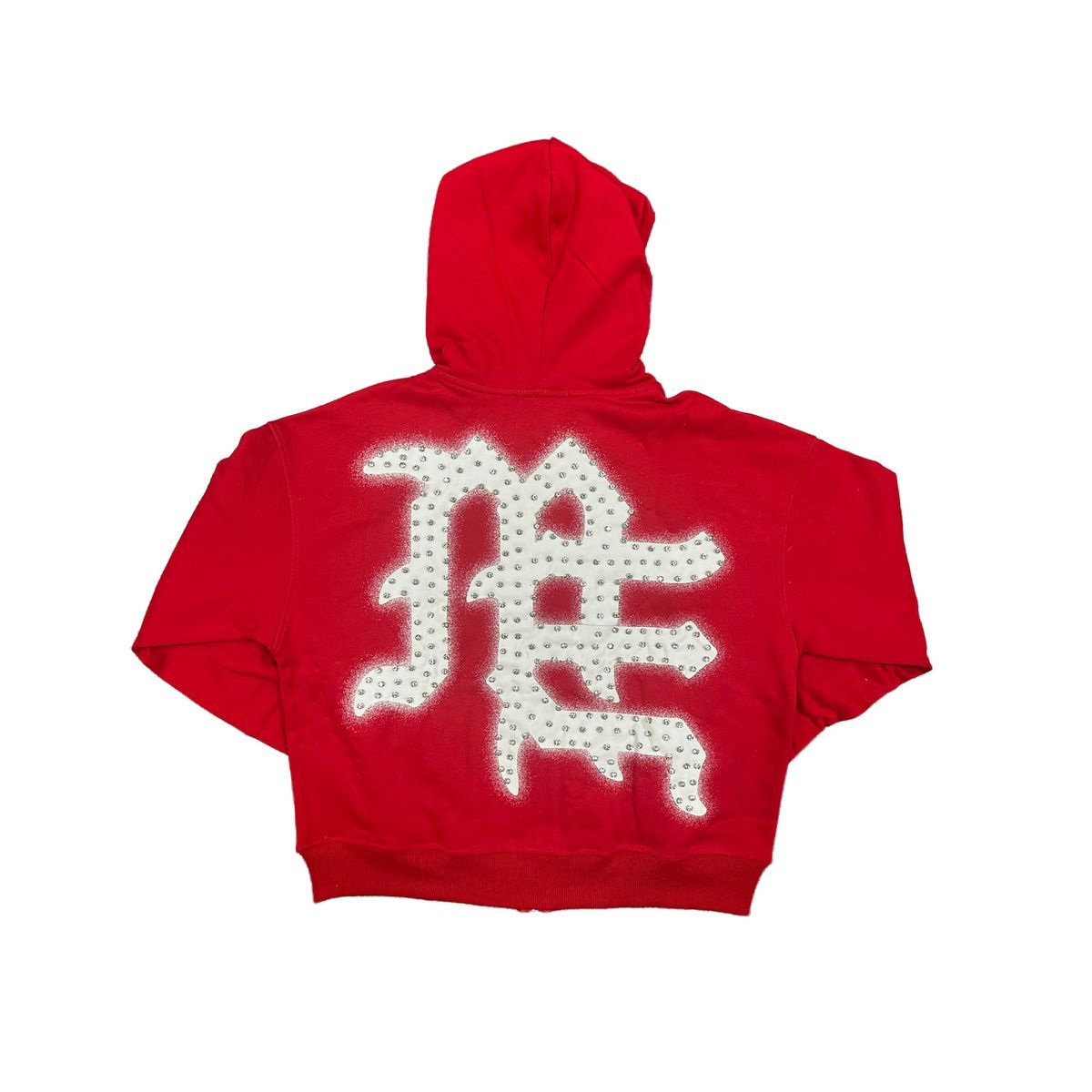 Mixed Emotions Red 'END' Rhinestone Hoodie