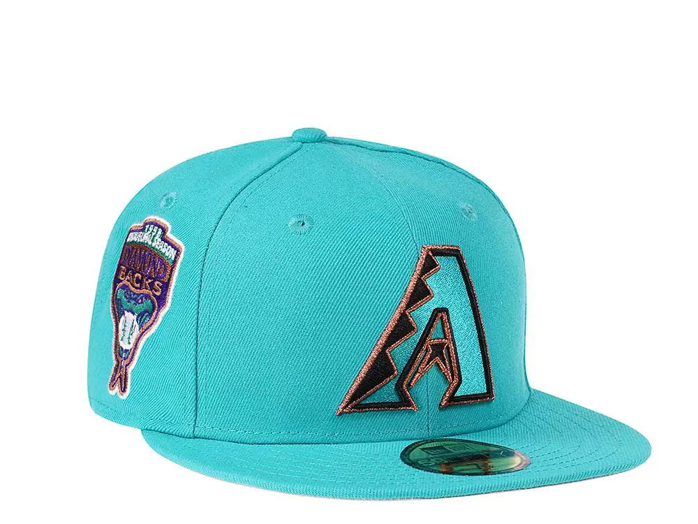 New Era Arizona Diamondbacks 1998 Inaugural Season 59Fifty Fitted Hat Teal