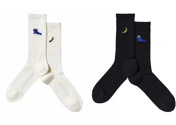 KAWS x Uniqlo Warhol Socks White Banana