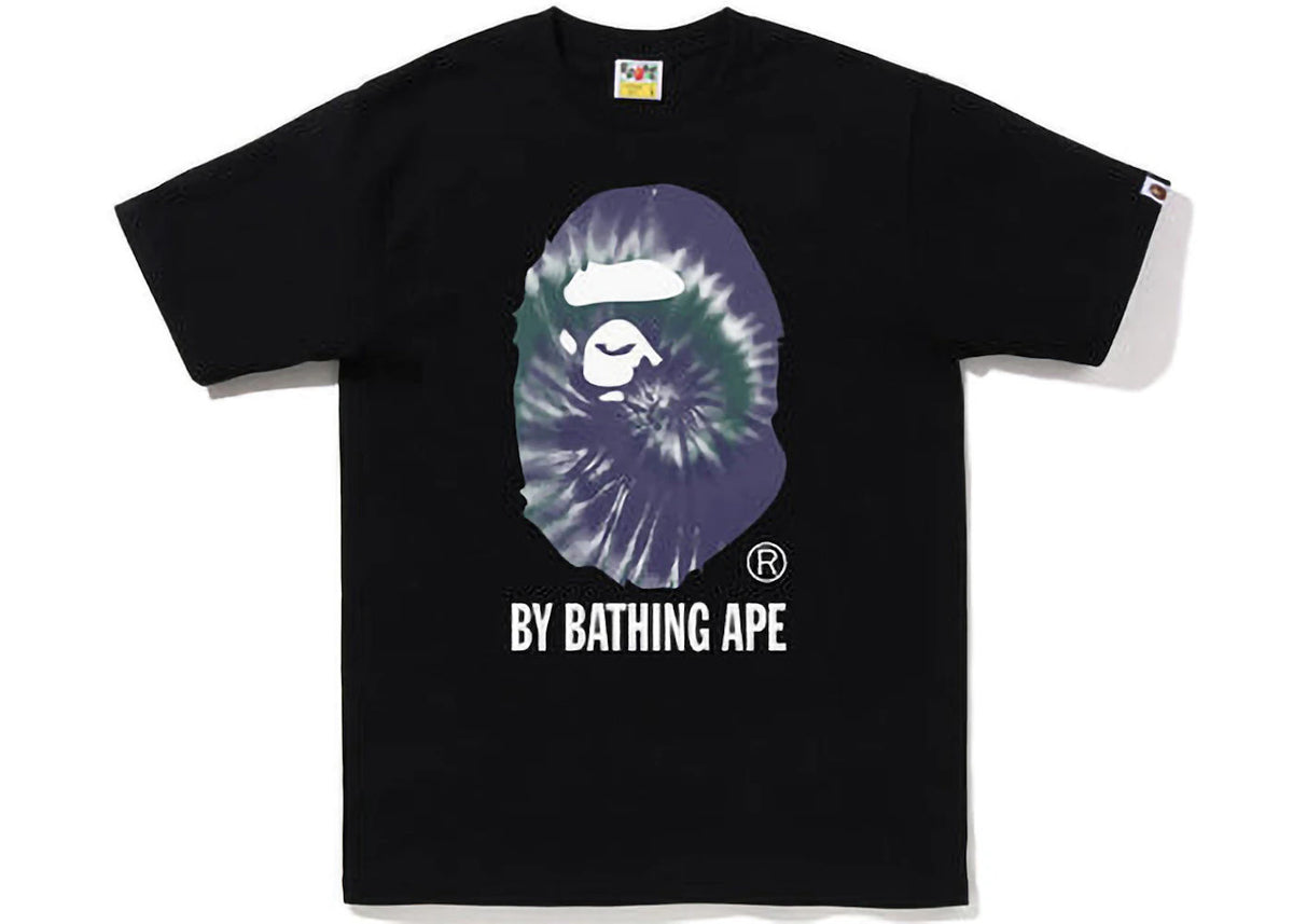 BAPE Tie Dye By Bathing Ape Tee Black Purple - Pre-Owned