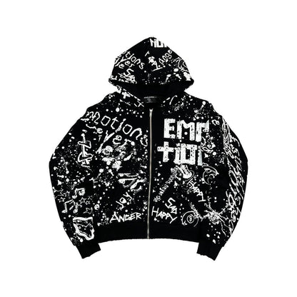 Mixed Emotion Black 'Graffiti' Hoodie