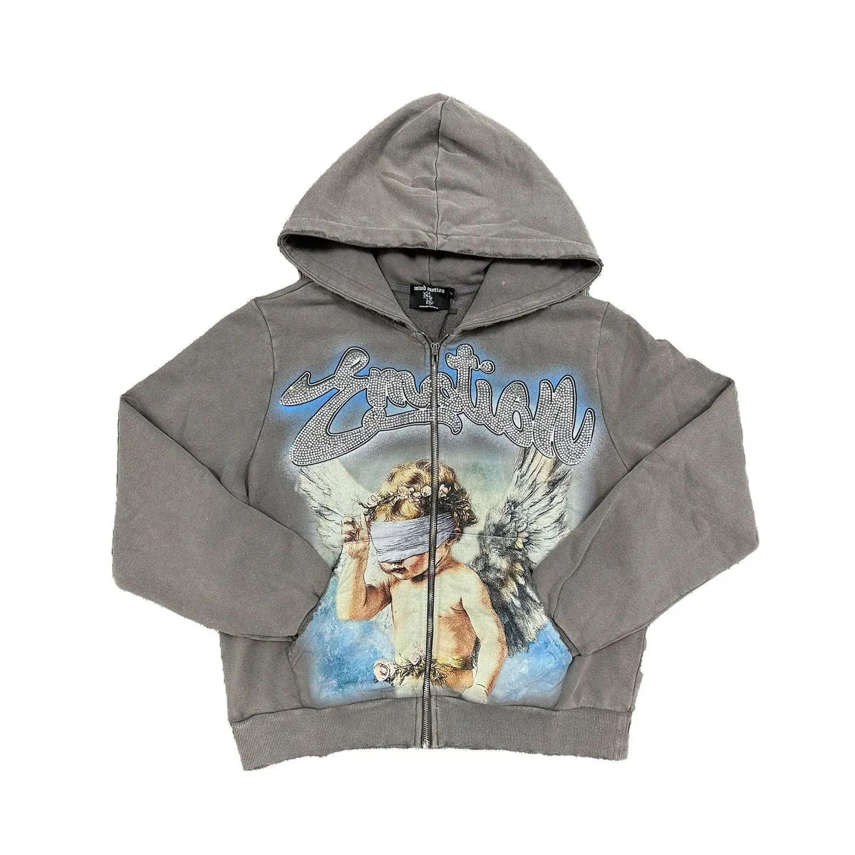 Mixed Emotion Grey "Rhinestone" Hoodie