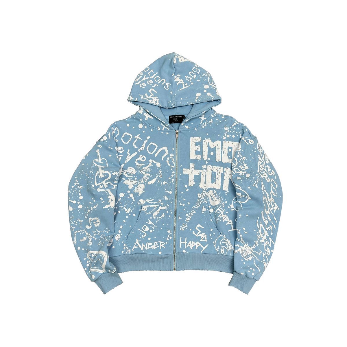 Mixed Emotion Blue 'Graffiti' Hoodie
