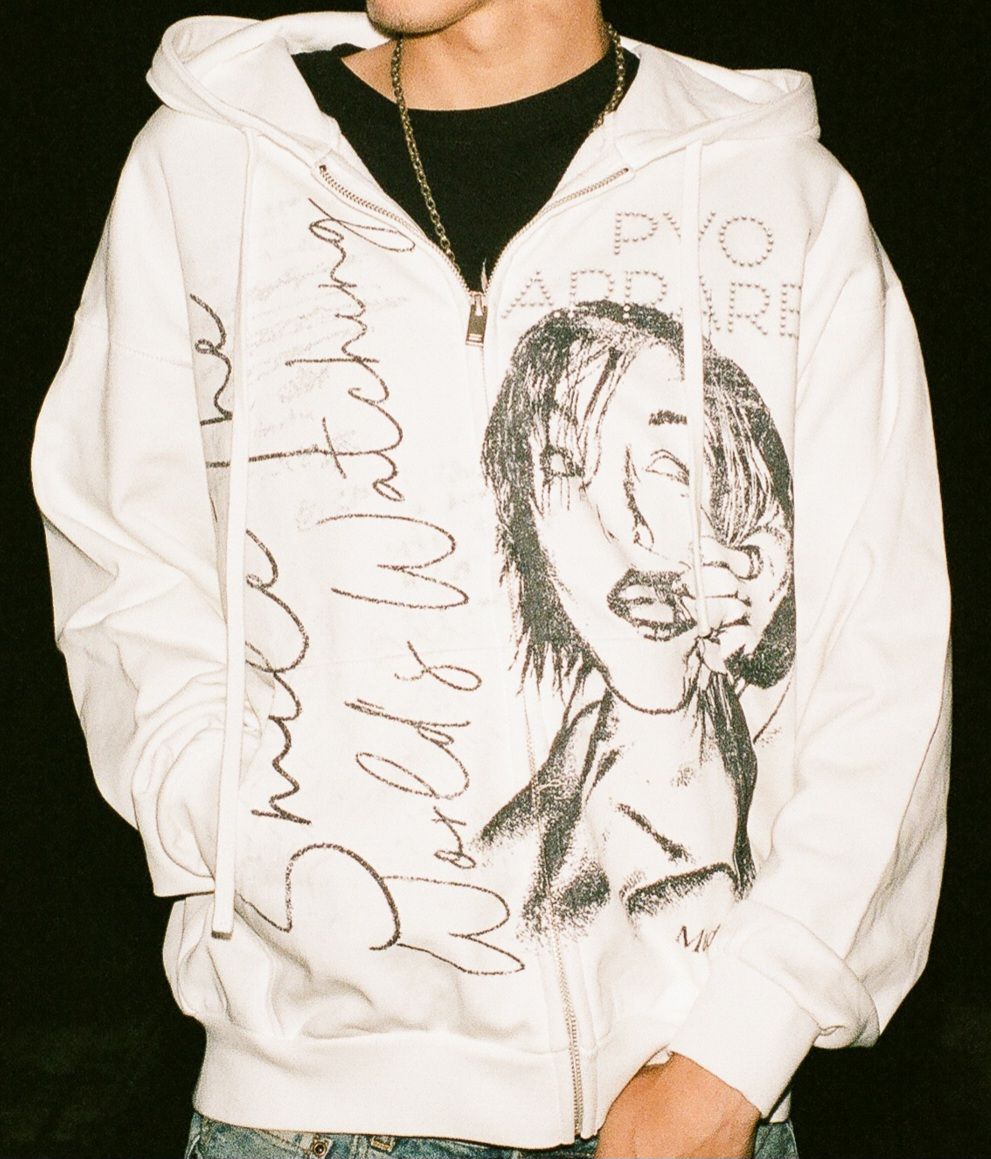 PVO Smile Zip-Up Hoodie White