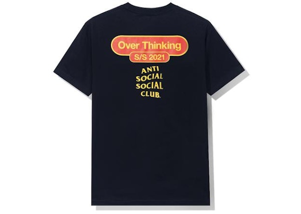 Anti Social Social Club Over Thinking 21 Tee Navy