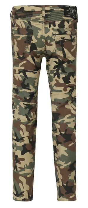 TRUE RELIGION SN Moto Skinny Camouflage Mid Rise Jeans