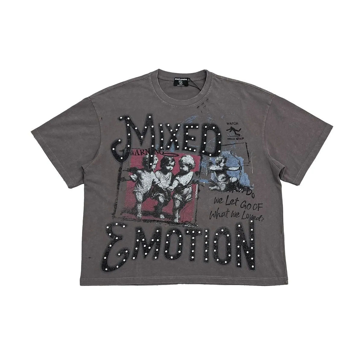 Mixed Emotion Grey "Friends" Tee