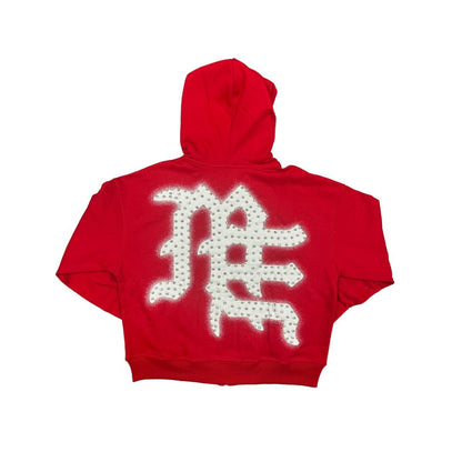 Mixed Emotions Red 'END' Rhinestone Hoodie
