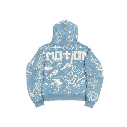 Mixed Emotion Blue 'Graffiti' Hoodie