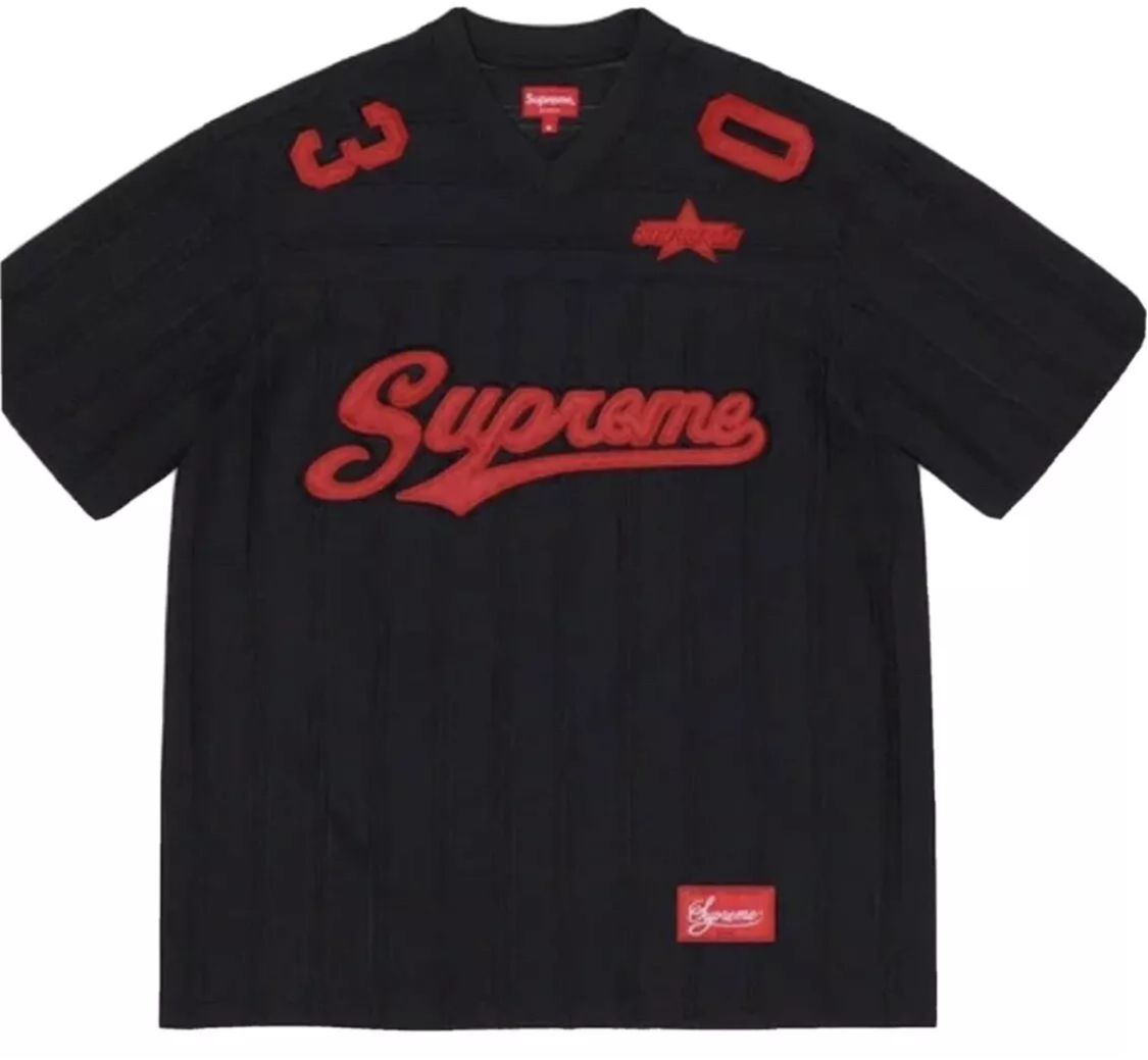 Supreme Mesh Stripe Football Jersey