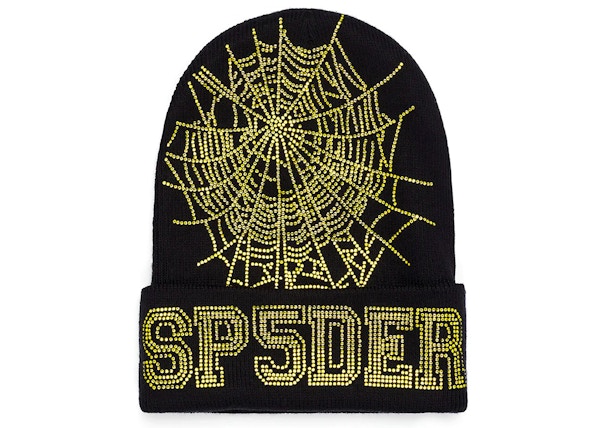 Sp5der Web Beanie Onyx/Yellow