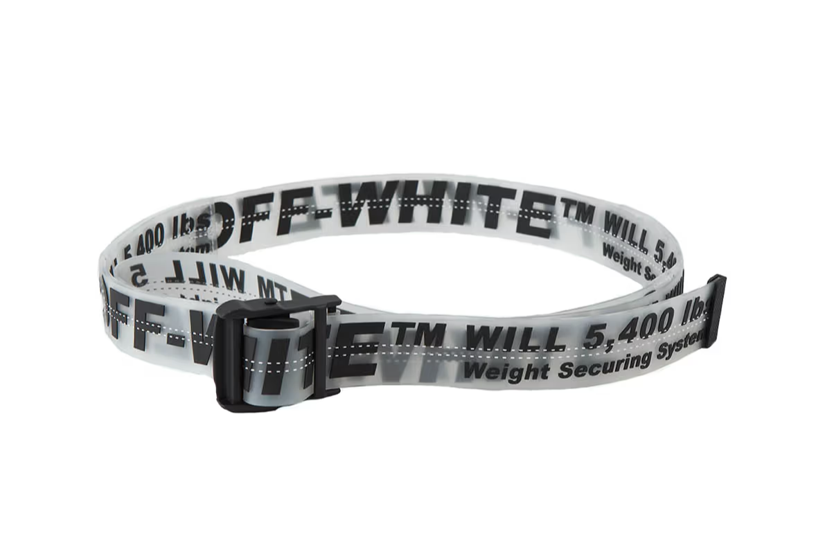 OFF-WHITE Rubber Industrial Belt Transparent