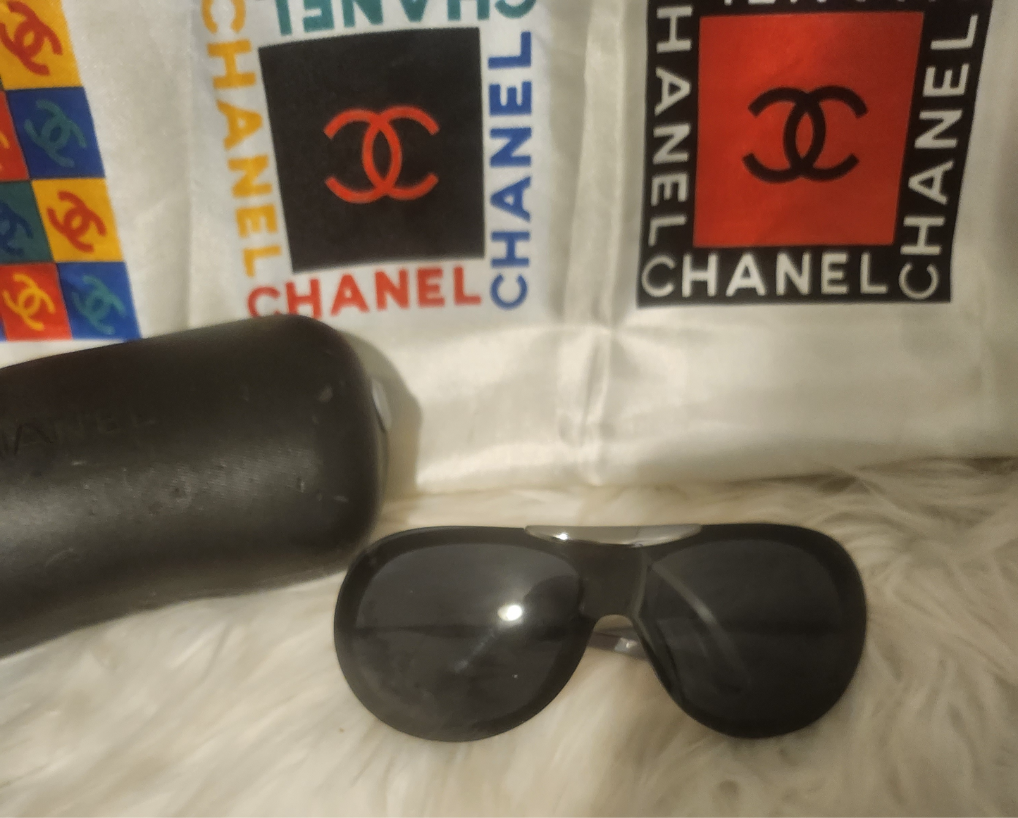 Vintage Chanel Modello 4022 Sunglasses 'Black', From the Closet of Maria Zardoya