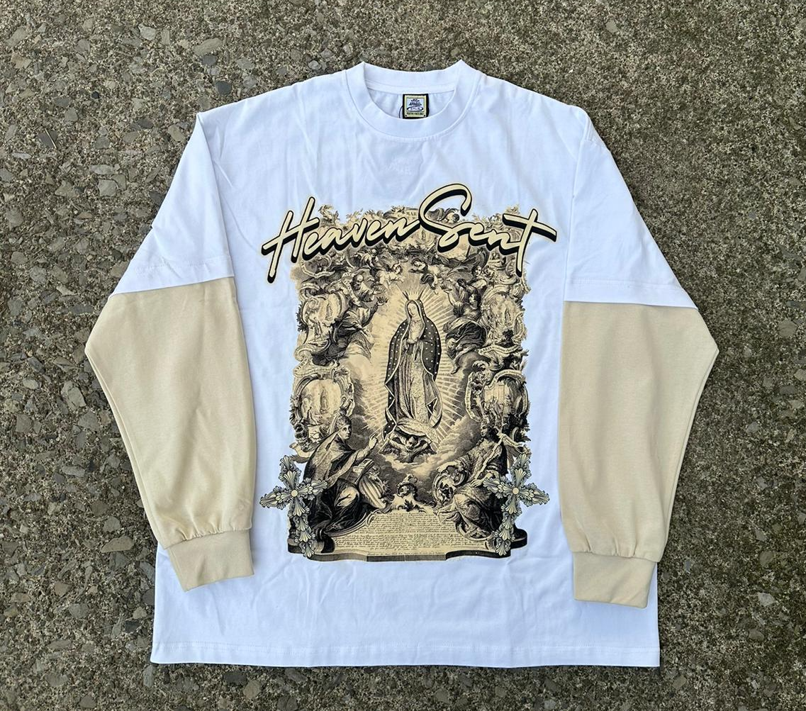 PVO Apparel Forgiveness L/S Tee White Cream